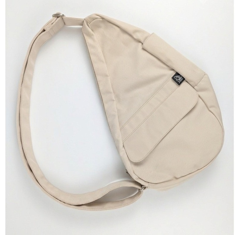 AmeriBag Healthy Back Bag Beige Taupe Sling Crossbody Ergonomic Shoulder Bag